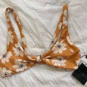 Stone Fox Swim Tie Bikini Top Small